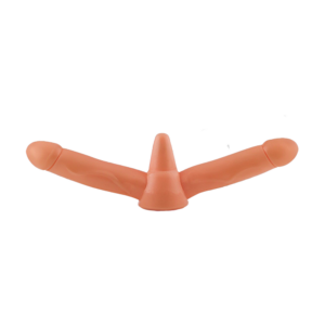 Prótese Dupla com Plug e Vibração - 32 cm - Sex Shop