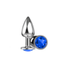 Plug Azul de Metal com Joia - Tamanho P - Sex Shop