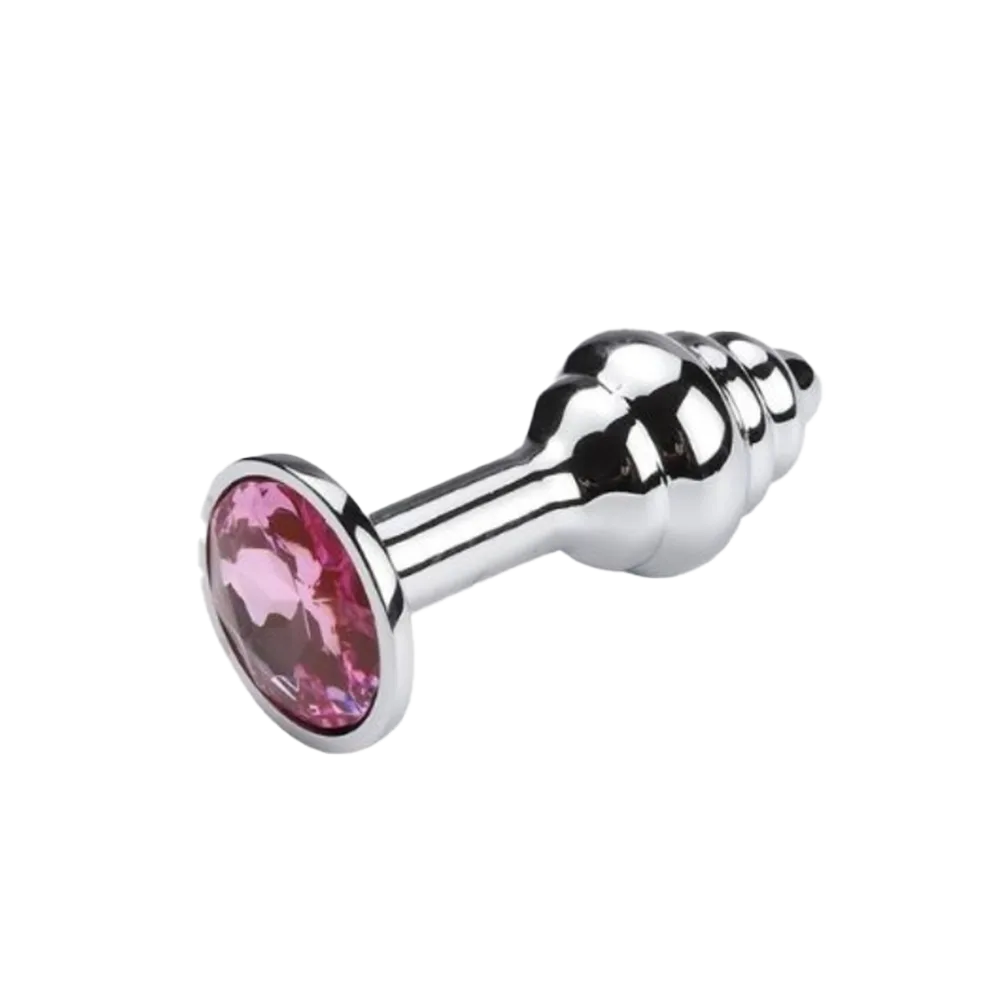 Plug Anal Escalonado de Aço na cor Rosa Sex Shop