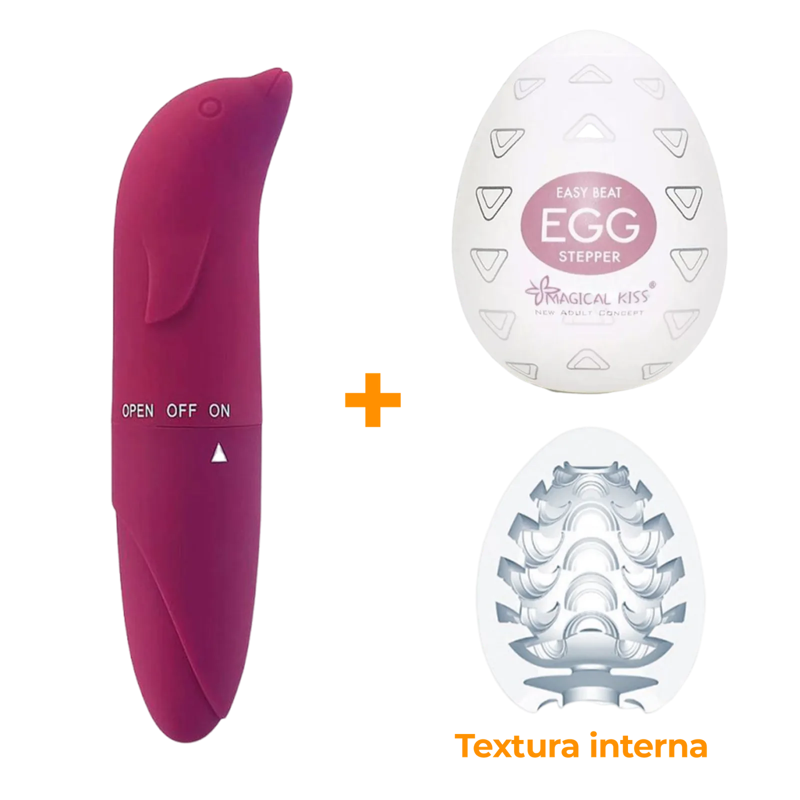 Masturbador Egg Stepper + Vibrador Ponto G Vinho   Sex Shop