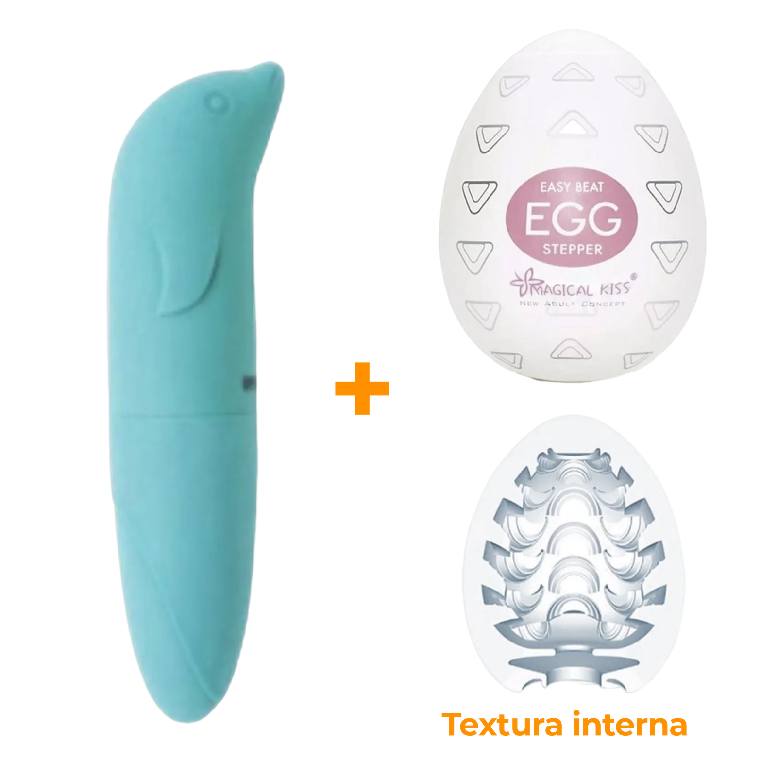 Masturbador Egg Stepper + Vibrador Ponto G Azul   Sex Shop