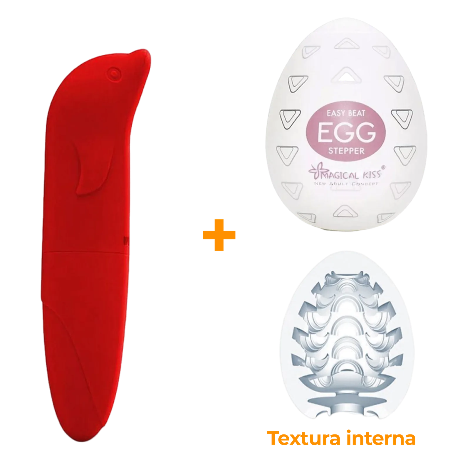 Masturbador Egg Stepper + Vibrador Ponto G Vermelho   Sex Shop