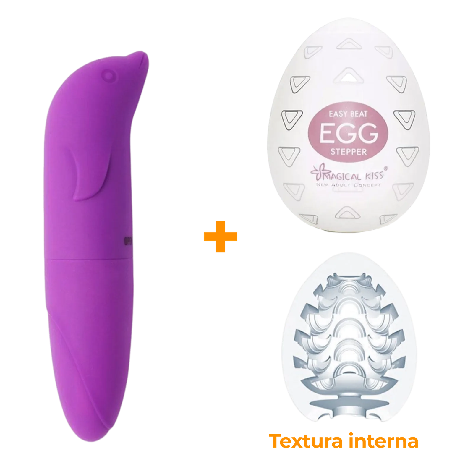 Masturbador Egg Stepper + Vibrador Ponto G Roxo   Sex Shop