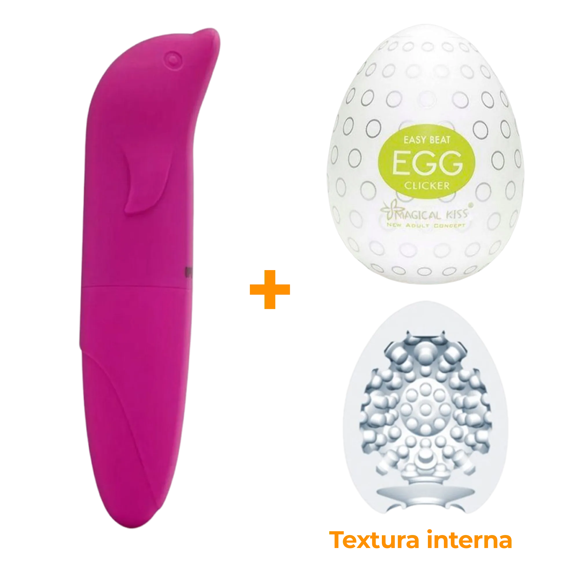 Masturbador Egg Clicker + Vibrador Ponto G Magento   Sex Shop
