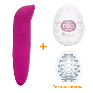 Masturbador Egg Stepper + Vibrador Ponto G Magento  - Sex Shop
