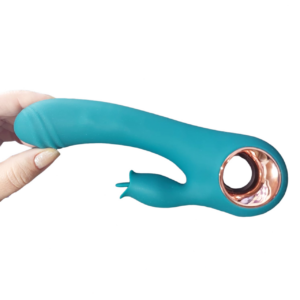 VIBRADOR PONTO G COM ESTIMULADOR DE CLITÓRIS E AQUECIMENTO