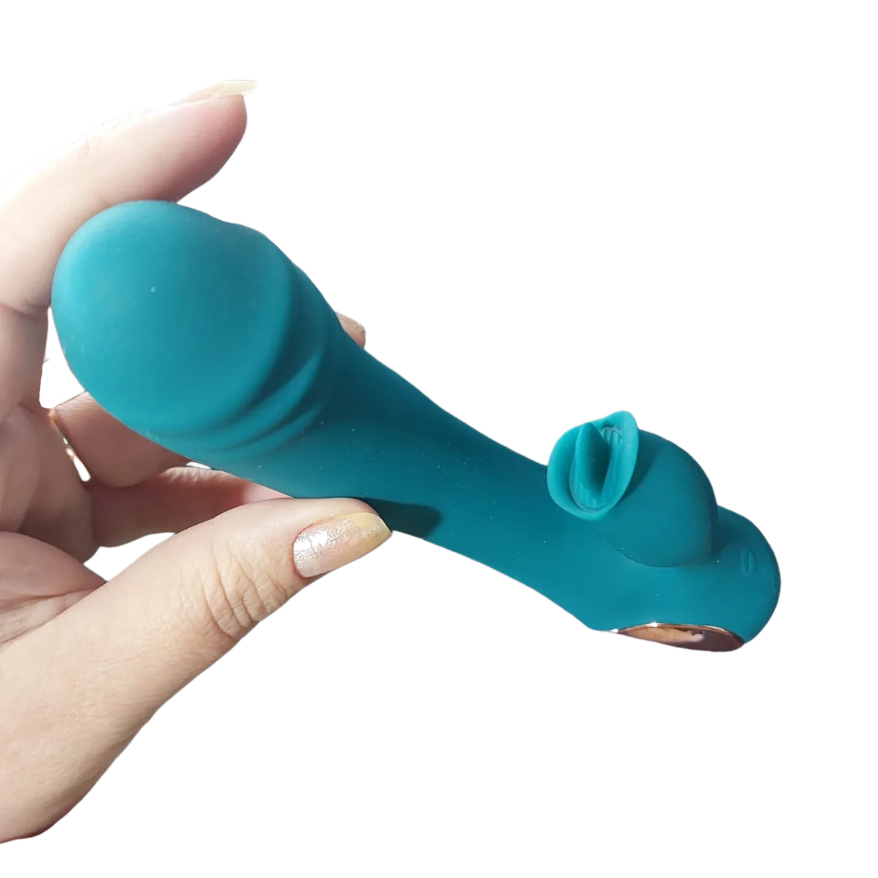 VIBRADOR PONTO G COM ESTIMULADOR DE CLITÓRIS E AQUECIMENTO