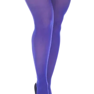 Meia 7/8 Fina com Renda Azul Bic