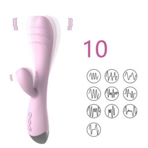 Vibrador  com estimulador de clitóris usb Sex Shop