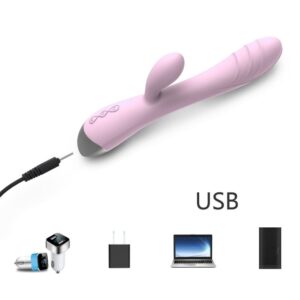 Vibrador  com estimulador de clitóris usb Sex Shop