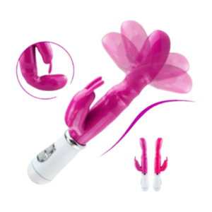 VIBRADOR COM ESTIMULADOR DE CLITÓRIS -SEX SHOP