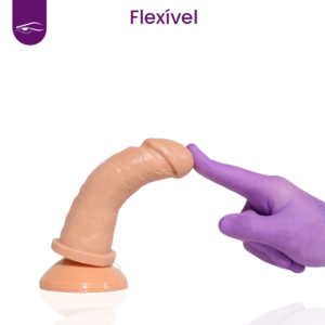 Prótese em silicone bege - 15x3,7 cm- sex shop