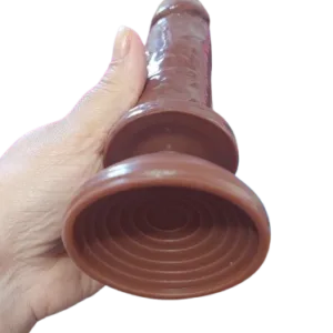 Prótese em silicone marrom - 15x3,7 cm- sex shop