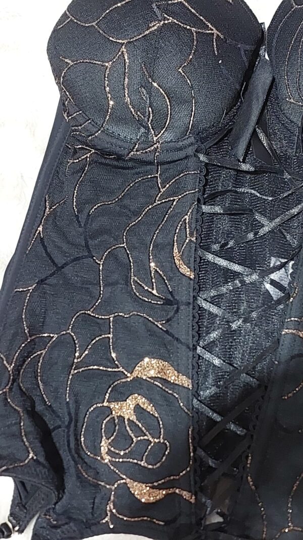 Espartilho Preto com Bronze M - Sex Shop