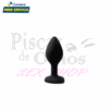 Plug Anal Aveludado Pequeno - Preto - Sex Shop
