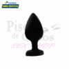 Plug Anal Aveludado Grande - Preto - Sex Shop