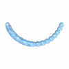 Pênis Duplo em Silicone Azul com Esferas e Glande