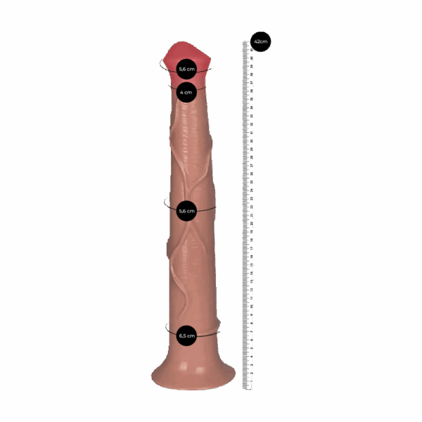 Pênis de Cavalo Realísta Gigante 42cm Marrom