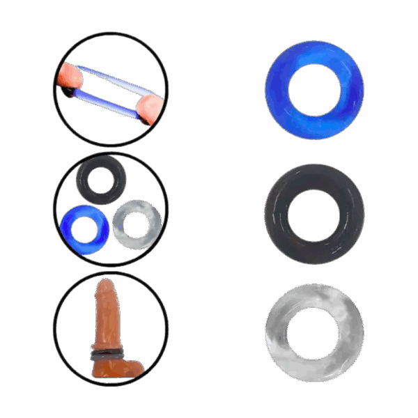 CONJUNTO 3 ANÉIS PENIANOS