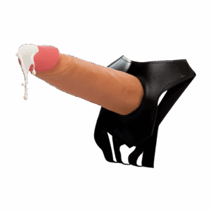 Pênis Que Ejacula 16x4cm Com Cinta. bege