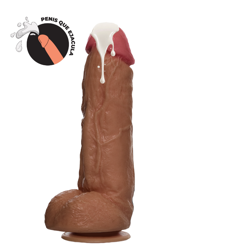 Pênis Que Ejacula 19,5×5,5cm com Escroto sexshop