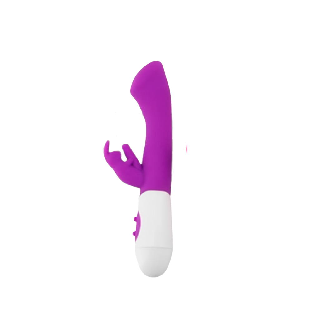 Vibrador roxo com estimulador de ponto G - 19x3 CM