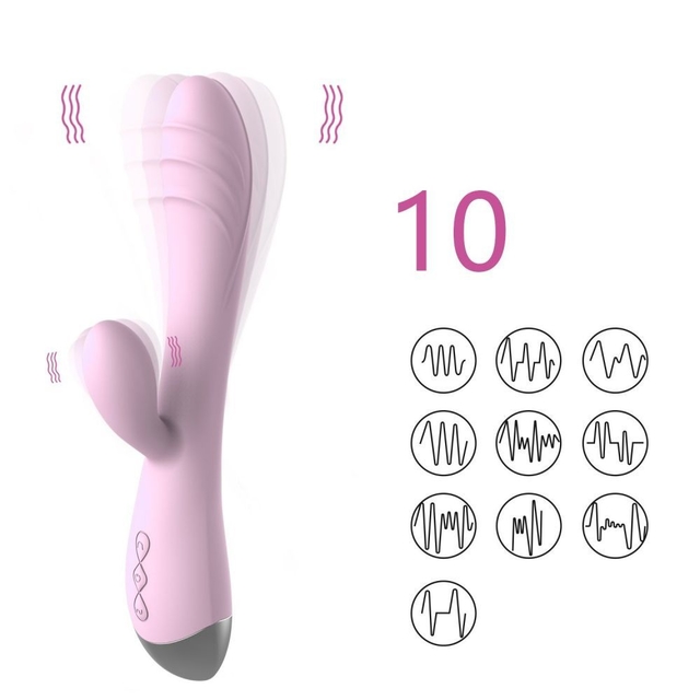 Vibrador com estimulador de clitóris usb Sex Shop