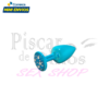 Plug M Azul Cravejado - Sex Shop