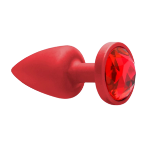 Plug Anal Abs Vermelho Redondo Pedra Sensual