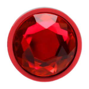 Plug Anal Abs Vermelho Redondo Pedra Sensual