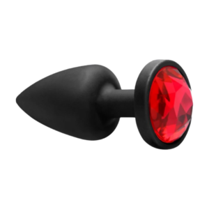 Plug Anal Abs Preto Redondo Pedra Sensual