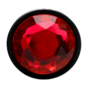 Plug Anal Abs Preto Redondo Pedra Sensual