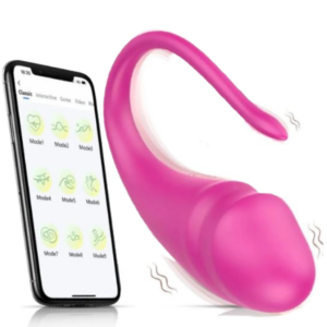 Vibrador De Casal Formato De Glande 10 Vibrações Controle Por Aplicativo