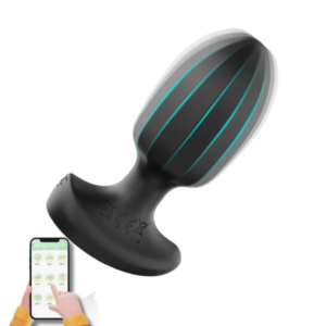 Plug anal vibratório por aplicativo em silicone