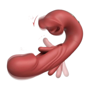 Vibrador Ponto G Em Formato De Glande Com Língua Mágica E Boca Estimuladora