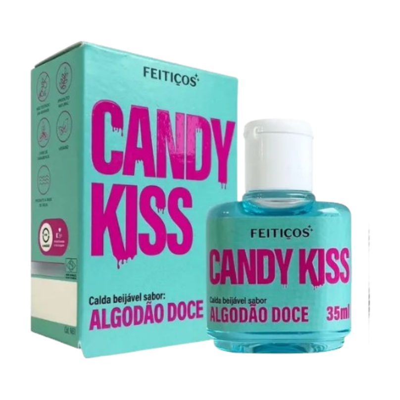 Calda Beijável Feitiços Candy Kiss Sabor Algodão Doce de