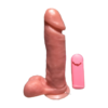 PROTESE COM VIBRADOR  E  VENTOSA   19,5x 4,1 cm